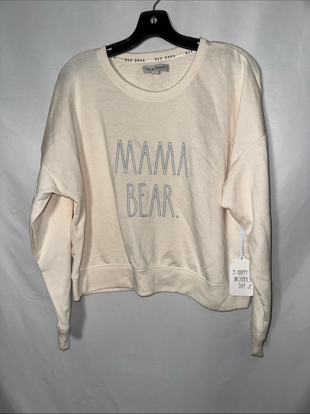 Rae Dunn Cream 'MAMA BEAR' Pullover Sweatshirt
